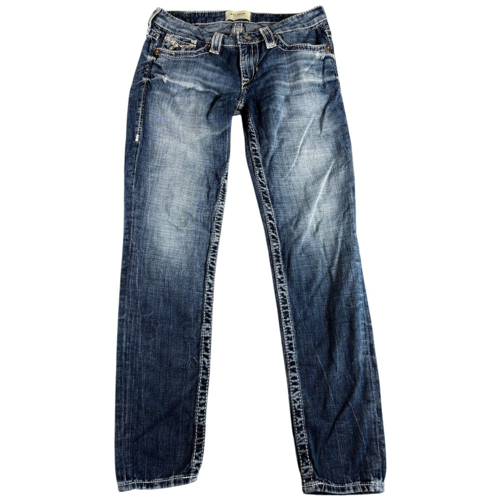 Big Star Jenae Skinny Jeans Womens 27S Blue Rodeo Distressed Y2K Lowrise Stretch
